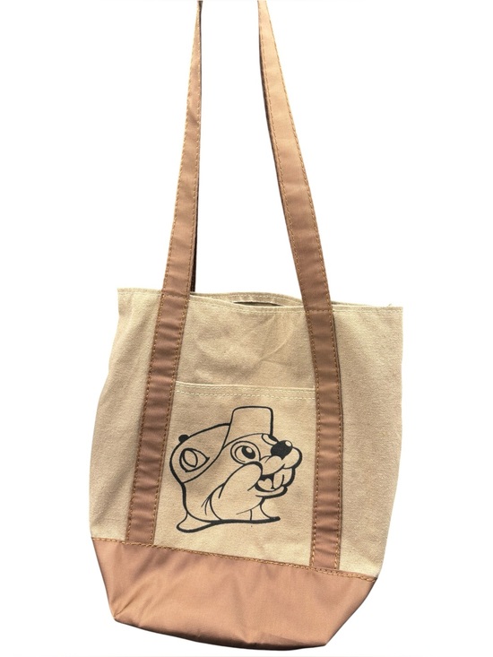 Buc-Ees Handbags - Buc-ee’s Beaver Canvas Tote Bag Tan Brown Reusable Shopping Shoulder Bag